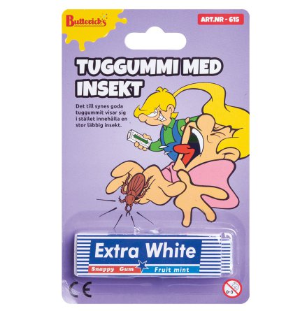 Tuggummi med insekt