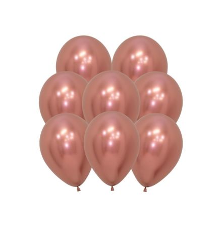 Ballonger, krom rose guld 10 st