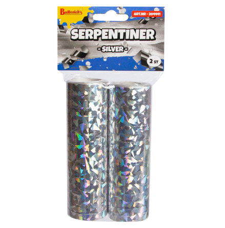 Serpentiner, silver 2 st