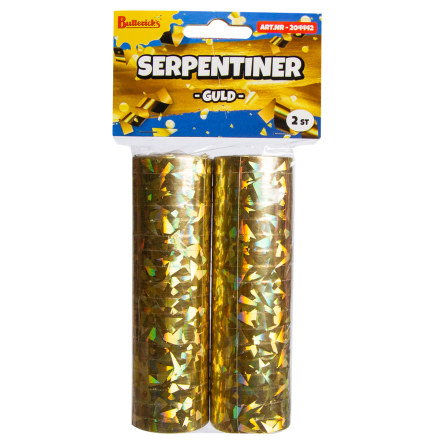 Serpentiner, guld 2 st