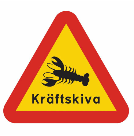 Varningsskylt, Krftskiva