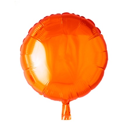 Folieballong, rund orange 45 cm