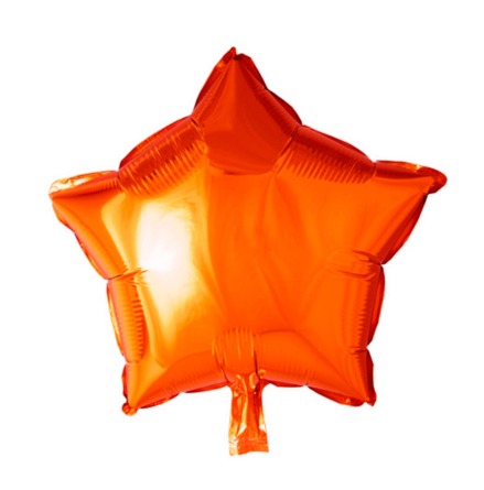 Folieballong, stjrna orange 45 cm