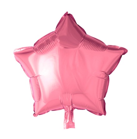 Folieballong, stjrna rosa 45 cm