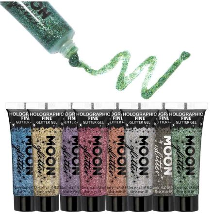 Moon glittergel i tub, holografisk finkornigt12 ml