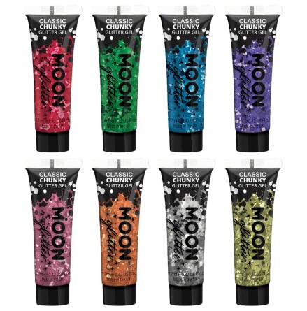 Moon Glittergel i tub, classic chunky 12 ml