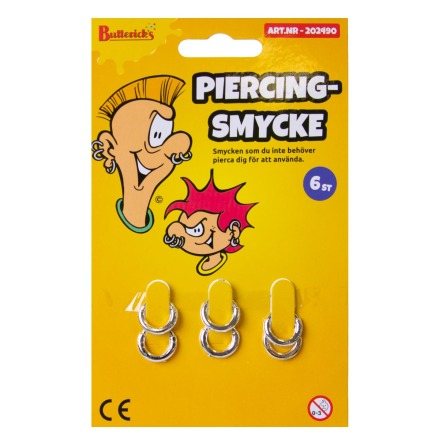 Piercingsmycke, 6 st