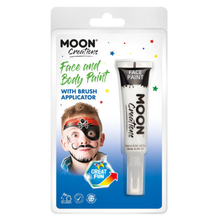 Moon Smink i tub med borste, vit 15 ml