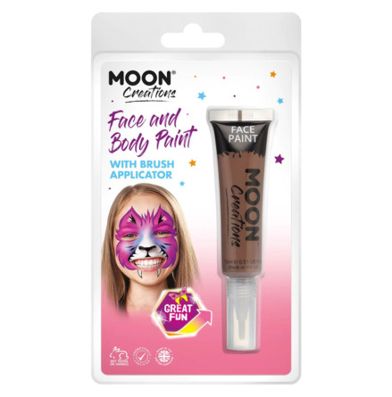 Moon Smink i tub med borste, brun 15 ml