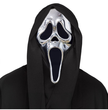 Scream mask, Ghostface silver