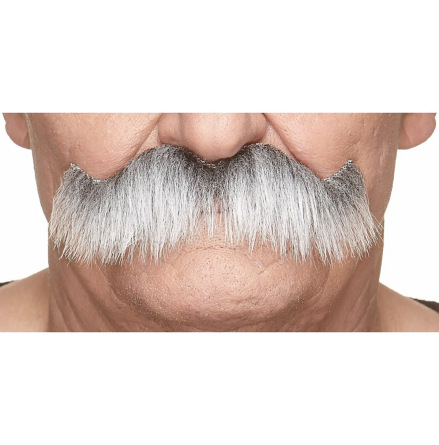 Mustasch, sheriff gr/vit