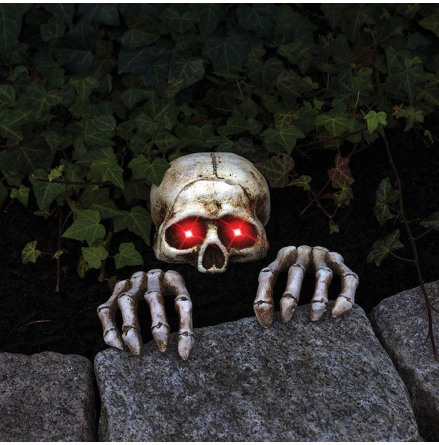 Props, skele-peeper grave light up