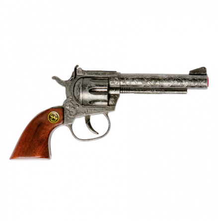 Knallpulverpistol, sheriff antik Holzgriff 17,5 cm