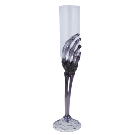 Champagneglas i plast, skelett 25 cm