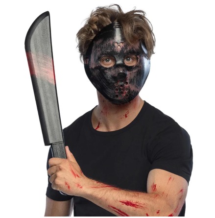 Hockeymask med machete 53 cm