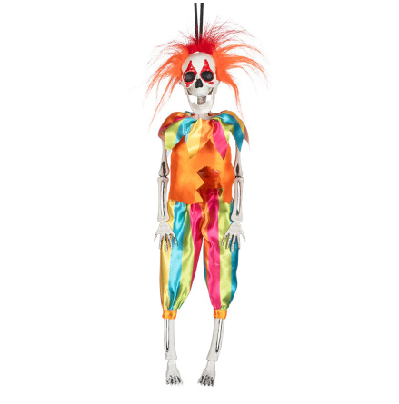 Prop, hngande skeleton clown 40 cm