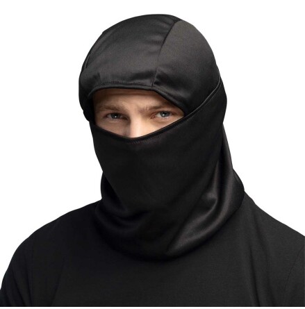 Balaclava, ninja svart